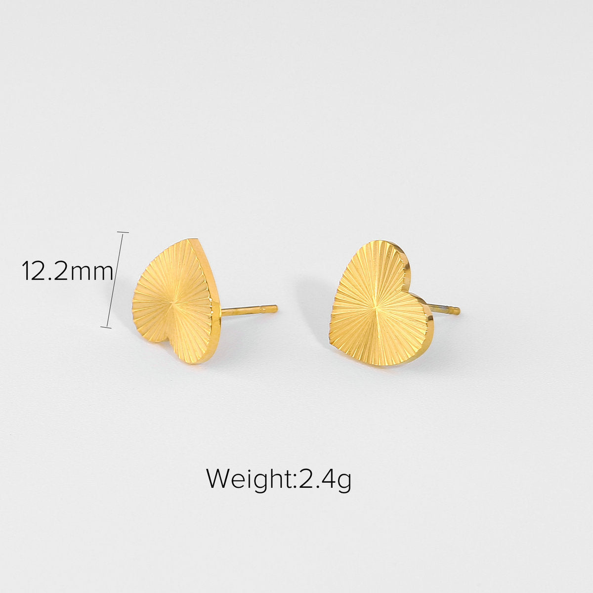Wind Heart Pendant Earrings 14K Gold-plated nugget earrings